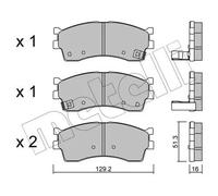 Kit Pastiglie Freno Freno A Disco Metelli 22-0512-0 per Kia Assale Anteriore