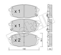 Pastiglie freno 22-0513-1 METELLI per HYUNDAI KIA