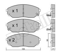 Pastiglie freno 22-0515-0 METELLI per KIA SORENTO I
