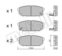 Pastiglie freno 22-0516-0 METELLI per KIA SORENTO I