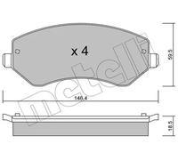 Pastiglie freno 22-0524-0 METELLI per CHRYSLER JEEP