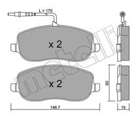 Pastiglie freno 22-0530-0 METELLI per CITROËN LANCIA PEUGEOT FIAT