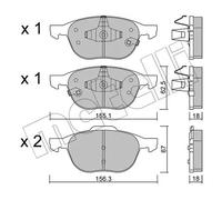 METELLI 22-0534-2 Kit pastiglie freni