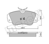 Pastiglie freno 22-0538-0 METELLI per OPEL OMEGA B OMEGA B Familiare OMEGA A