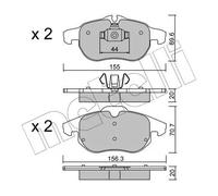 Pastiglie freno 22-0540-0 METELLI per SAAB OPEL FIAT CADILLAC