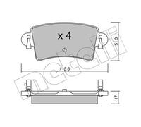 Pastiglie freno 22-0546-0 METELLI per RENAULT OPEL NISSAN