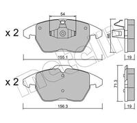 Pastiglie freno 22-0548-1 METELLI per PEUGEOT CITROËN