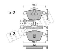 Pastiglie freno 22-0549-0 METELLI per AUDI A6 C5 A6 C5 Avant ALLROAD C5