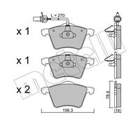 PASTIGLIE FRENO ANTERIORI per FORD GALAXY VW SHARAN SEAT ALHAMBRA 1.9 WVA23034