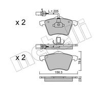 Pastiglie freno 22-0550-1 METELLI per VW TRANSPORTER T4 Autobus