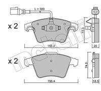 Pastiglie freno 22-0552-2 METELLI per VW TOUAREG