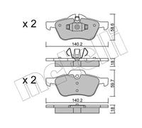 metelligroup 22-0555-0 - Made in Italy - Pastiglie Freno