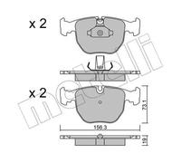 Metelli Pattini Freno Bmw Serie 5 (E39) X3 (83) X5 (E53) 22-0559-0