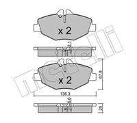 Pastiglie freno 22-0562-0 METELLI per MERCEDES-BENZ T-Model