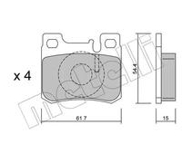 Pastiglie freno 22-0566-0 METELLI per MERCEDES-BENZ 190 124 Tre volumi CLASSE E