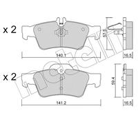 Pastiglie freno 22-0568-0 METELLI per MERCEDES-BENZ CLASSE S Coupé CLASSE S CLS