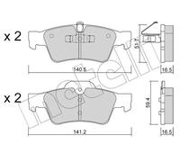 Pastiglie freno 22-0568-1 METELLI per MERCEDES-BENZ CLASSE R CLASSE GL CLASSE M