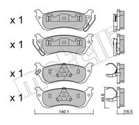 Pastiglie freno 22-0570-0 METELLI per MERCEDES-BENZ CLASSE M