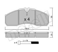 METELLI Pastiglie Freni Anteriori per Mercedes-Benz Sprinter 5-T Cassone/Telaio