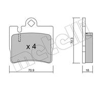 Pastiglie freno 22-0597-0 METELLI per MERCEDES-BENZ CLASSE S CLASSE S Coupé