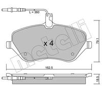 Pastiglie freno 22-0601-0 METELLI per PEUGEOT CITROËN