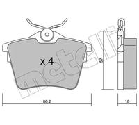 Pastiglie freno 22-0602-0 METELLI per CITROËN PEUGEOT