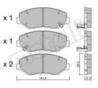 Pastiglie freno 22-0606-0 METELLI per HONDA CR-V II CIVIC X Hatchback