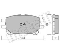 Pastiglie freno 22-0615-0 METELLI per TOYOTA PREVIA II