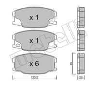 Pastiglie freno 22-0622-0 METELLI per MITSUBISHI Canter