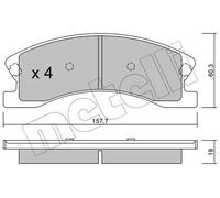 Pastiglie freno 22-0626-0 METELLI per JEEP GRAND CHEROKEE II