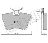Pastiglie freno 22-0635-0 METELLI per RENAULT OPEL NISSAN FIAT