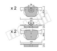 Pastiglie freno 22-0644-4 METELLI per BMW X5 X6