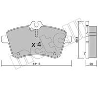 Metelli Pattini Freno Mercedes B-Class (W245) B 200 (245 22-0647-0