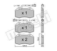 Pastiglie freno 22-0651-2 METELLI per ABARTH ALFA ROMEO