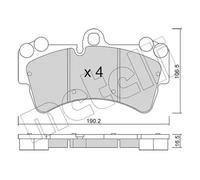 Pastiglie freno 22-0654-0 METELLI per AUDI VW PORSCHE