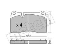 metelligroup 22-0659-0 - Made in Italy - Pastiglie Freno