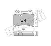 Pastiglie freno 22-0660-0 METELLI per VW TOUAREG