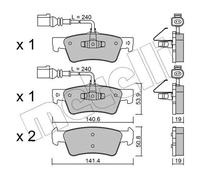 Pastiglie freno 22-0661-0 METELLI per VW TOUAREG