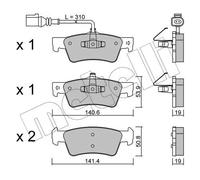 Pastiglie freno 22-0661-1 METELLI per VW MULTIVAN T5 TRANSPORTER T5 Autobus