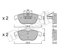 Kit Pastiglie Freno Freno A Disco Metelli 22-0666-0 per Mercedes Benz