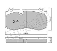 Pastiglie freno 22-0669-0 METELLI per MERCEDES-BENZ CLASSE S Coupé CLASSE S SL