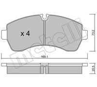 Pastiglie freno 22-0673-0 METELLI per VW MERCEDES-BENZ