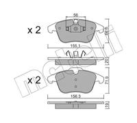 Pastiglie freno 22-0675-0 METELLI per FORD VOLVO LAND ROVER MG