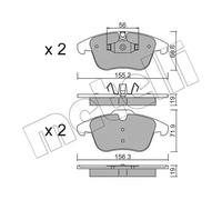 Pastiglie freno 22-0675-4 METELLI per JAGUAR MG