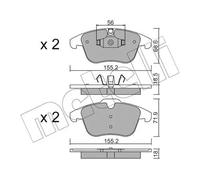 Pastiglie freno 22-0675-5 METELLI per PEUGEOT CITROËN