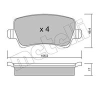 Pastiglie freno 22-0676-0 METELLI per VOLVO FORD LAND ROVER