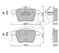 Pastiglie freno 22-0688-0 METELLI per VOLVO XC90 I