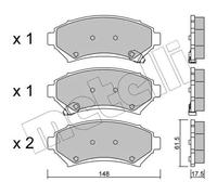 Pastiglie freno 22-0696-0 METELLI per OPEL CHEVROLET BUICK
