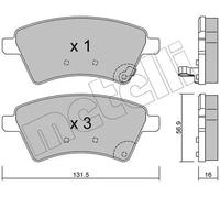 Pastiglie freno 22-0702-0 METELLI per SUZUKI FIAT