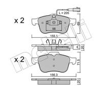 metelligroup 22-0703-0 - Made in Italy - Pastiglie Freno anteriori
